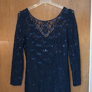 JS Collection Sequin Lace Dress